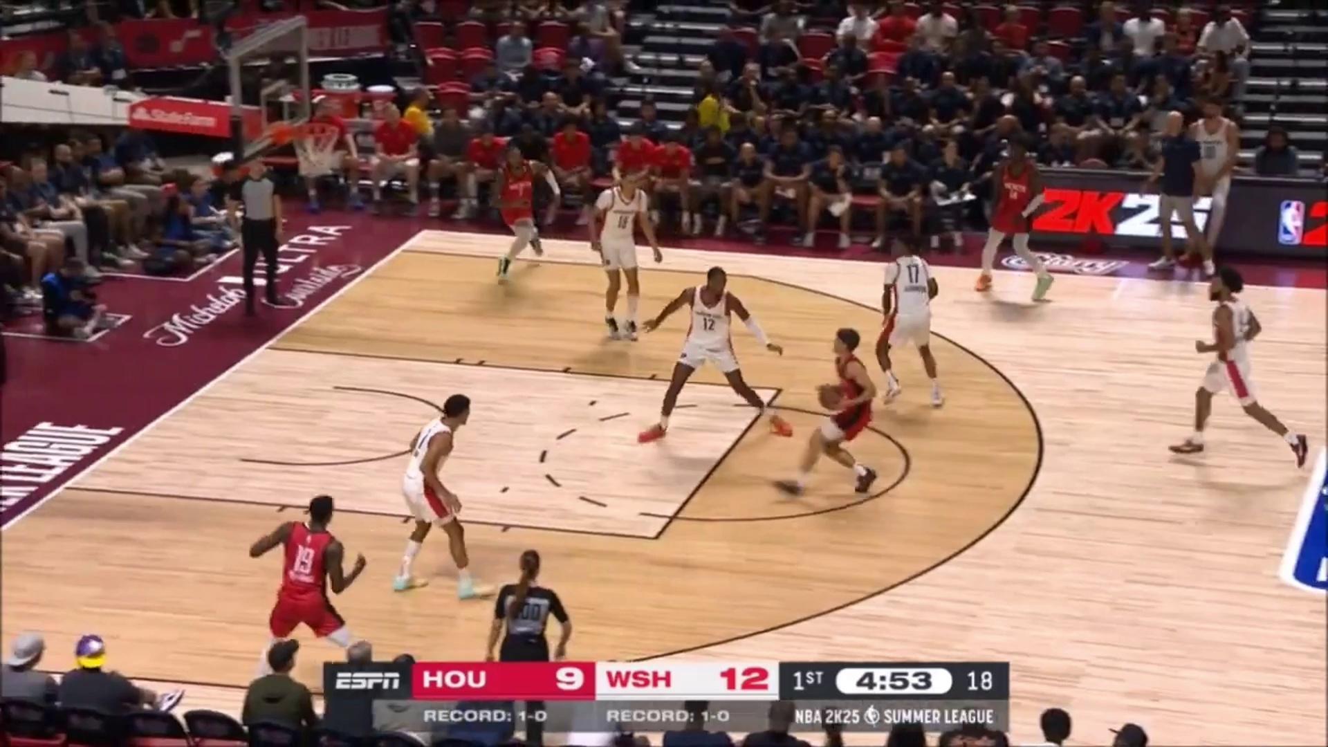 惠特莫尔7月15号火箭vs奇才比赛集锦