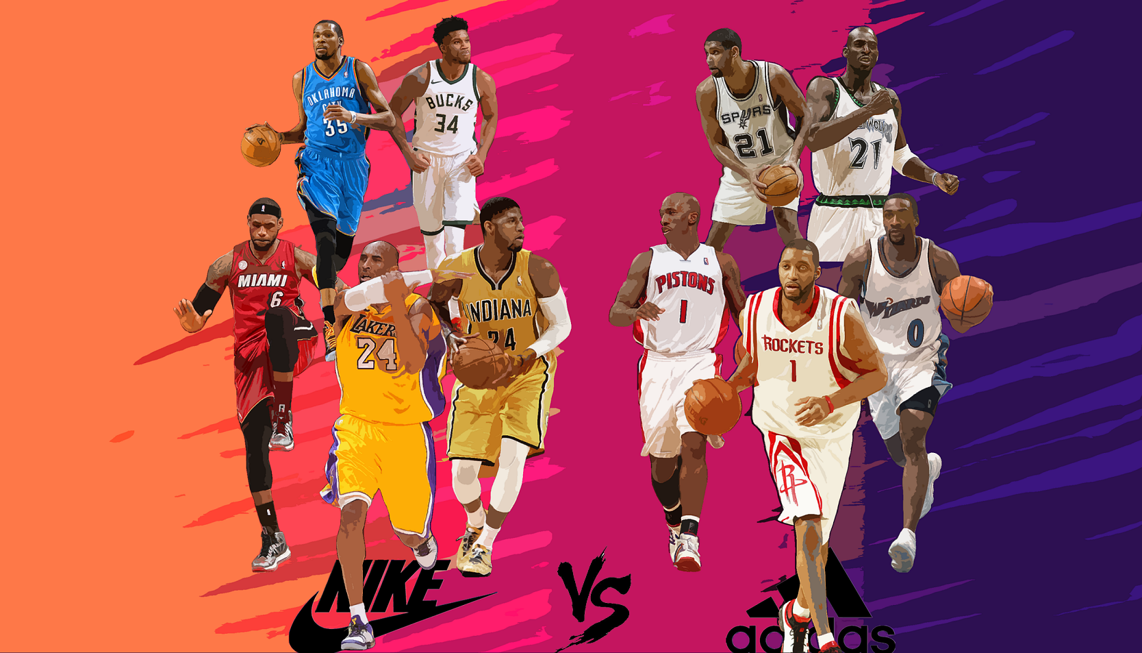 2k21街球31分耐克五虎vs阿迪五虎窒息攻防麦迪对彪科比詹姆斯