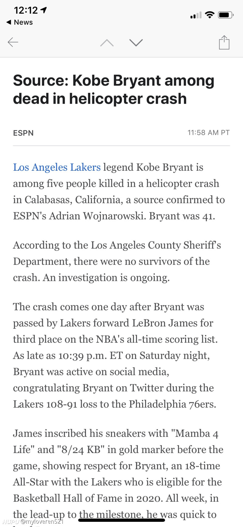 Mamba Out R I P谨以此文纪念我逝去的青春和意外逝世的科比 我和科比 虎扑
