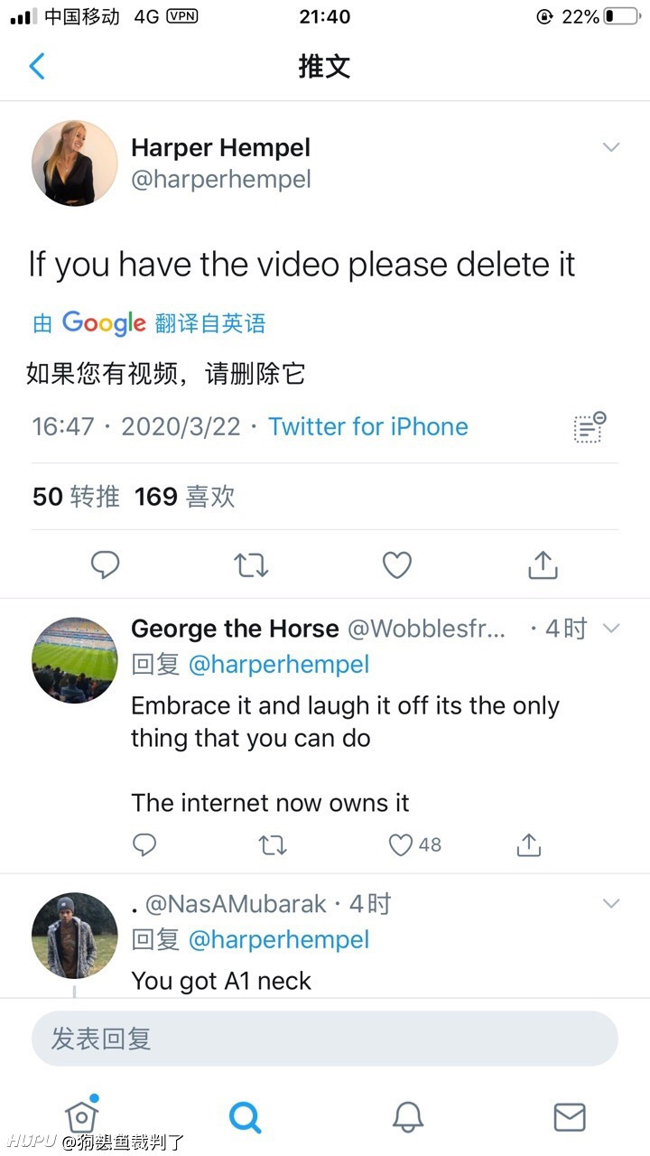 穆雷女友的推特 虎扑