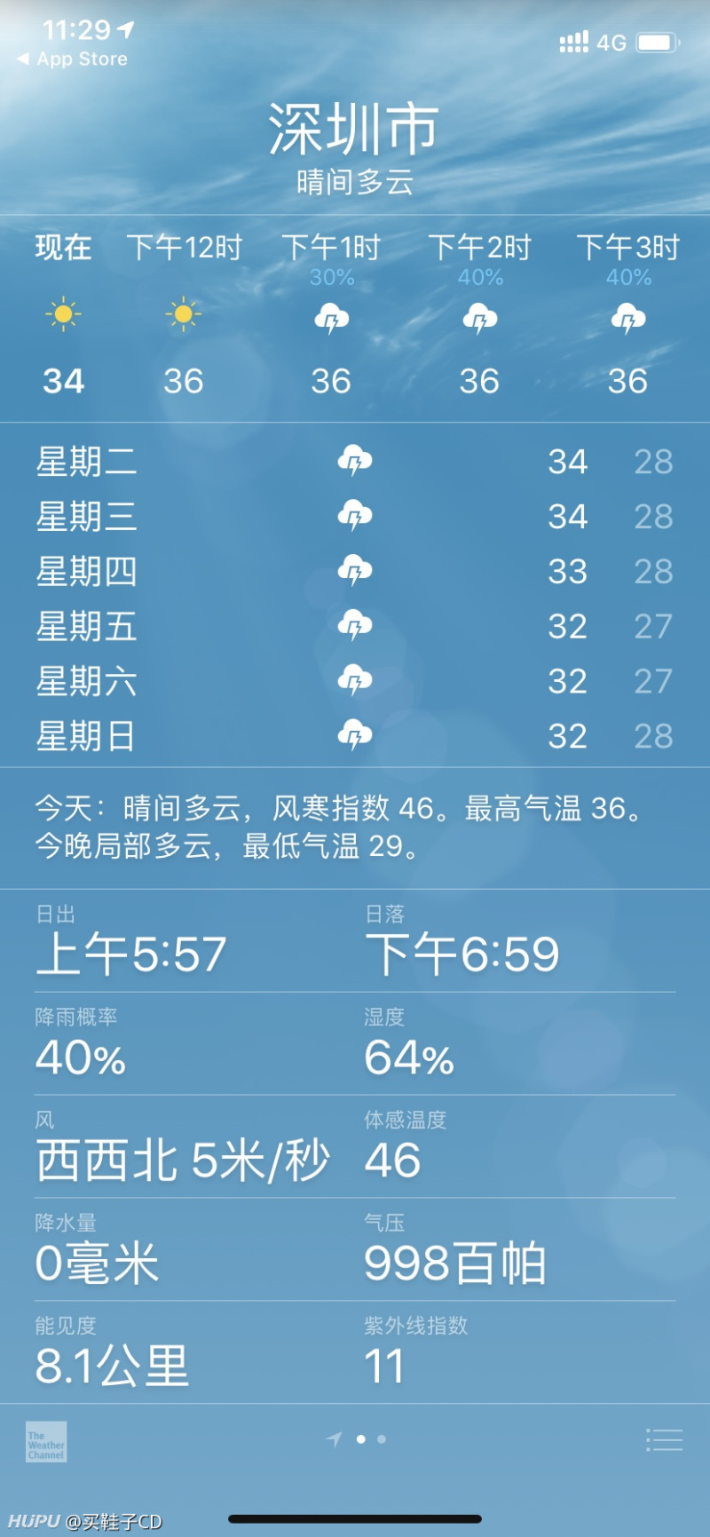 今天深圳体感温度什么水平?